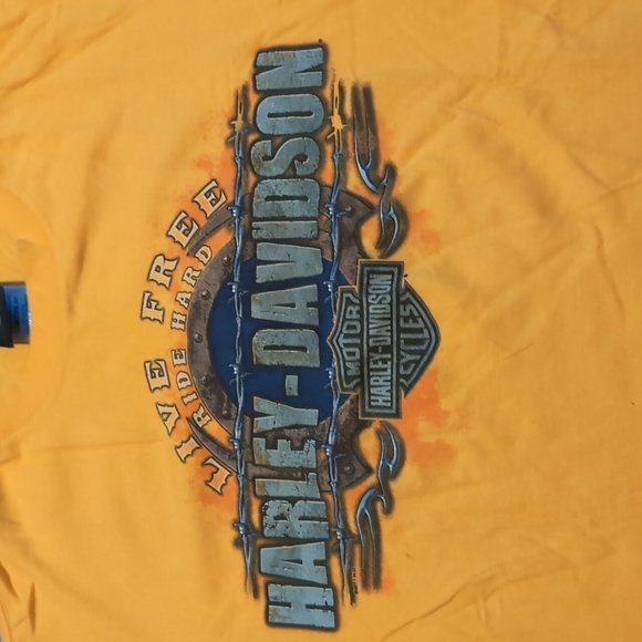 Harley-Davidson Motorcycle T-shirt yellow size medium men's Winchester Virginia - Picture 2 of 6